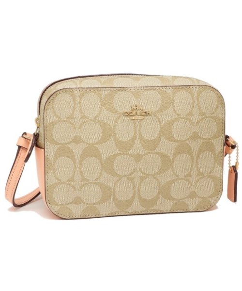 コーチ アウトレット ショルダーバッグ シグネチャー ベージュ ピンク レディース Coach Imtyf コーチ Coach D Fashion