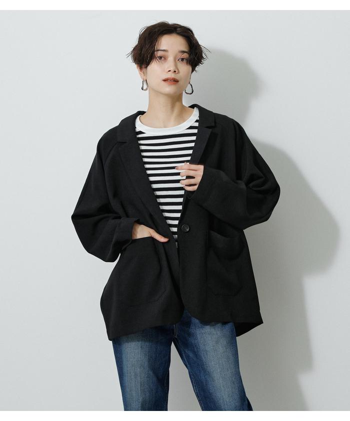 セール 50%OFF】LINEN TOUCH DOLMAN JACKET(504688006) | アズールバイ