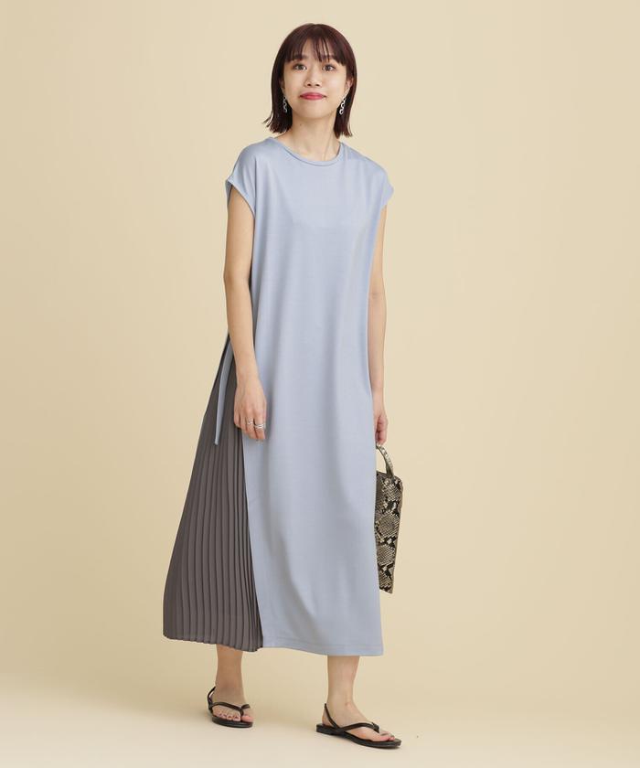 セール 40%OFF】LB.04/サイドプリーツノースリーブワンピース