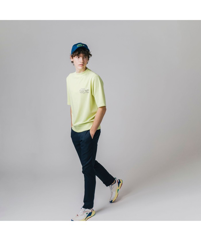 ラコステ LACOSTE オーバーサイズクロックエンブレムスウェットT