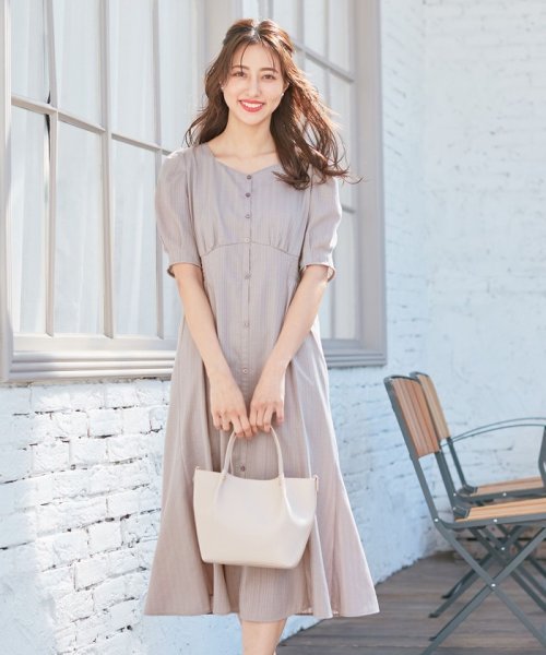 セール 洗える ストライプドビーレース ワンピース エニィ スィス Anysis D Fashion