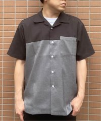 ikka/バイカラーオープンカラーシャツ/504513926