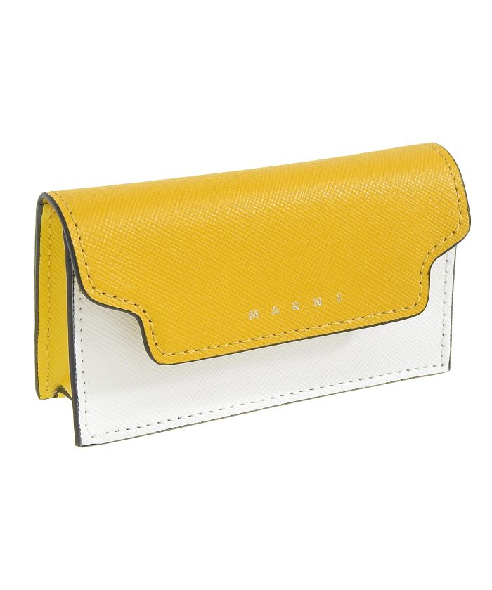 MARNI マルニ BUSINESS CARD CASE SAFFIANO サフィアーノレザー ...