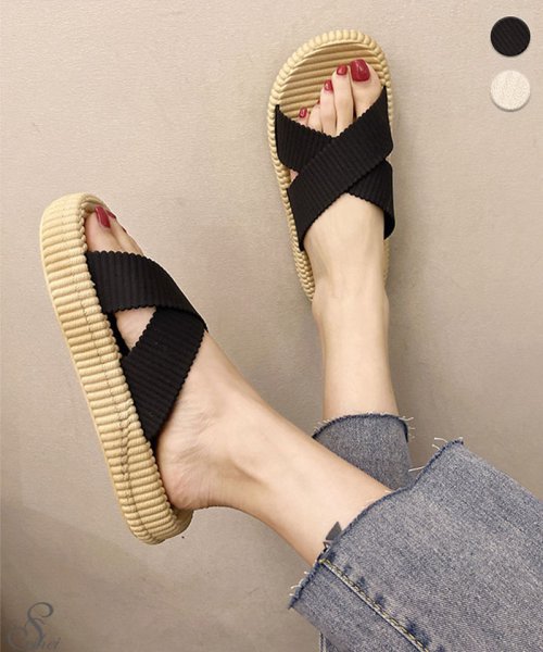 セール30 Off サンダル スリッパ 靴 ファッション シンプル ミュールスリッパ 歩きやすい 夏用 大人 可愛い 海 旅行 レディース 靴 フラット おしゃれ セイヘイショップ Seiheishop D Fashion