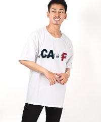 LUXSTYLE/CALIFロゴサガラ刺繍半袖ビッグTシャツ/Tシャツ メンズ 半袖 ビッグシルエット ロゴ サガラ刺繍/504696645