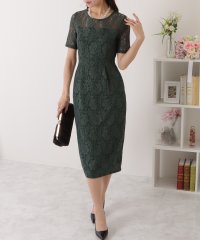Lace Ladies/レースレディース Lace Ladies 花柄総レース ロング丈 ワンピース/504696875