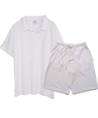 SB Select/FRUIT OF THE LOOM 襟付きパイルルームウェアセット 上下セット ルームウェア 部屋着 メンズ Tシャツ 半袖 パンツ ハーフパンツ ショートパン/504696989