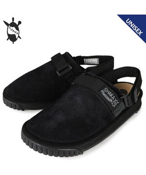 Shaka シャカ サンダル メンズ レディース スナッグ クロッグ スエード Snug Clog Suede ブラック 黒 4336 シャカ Shaka D Fashion