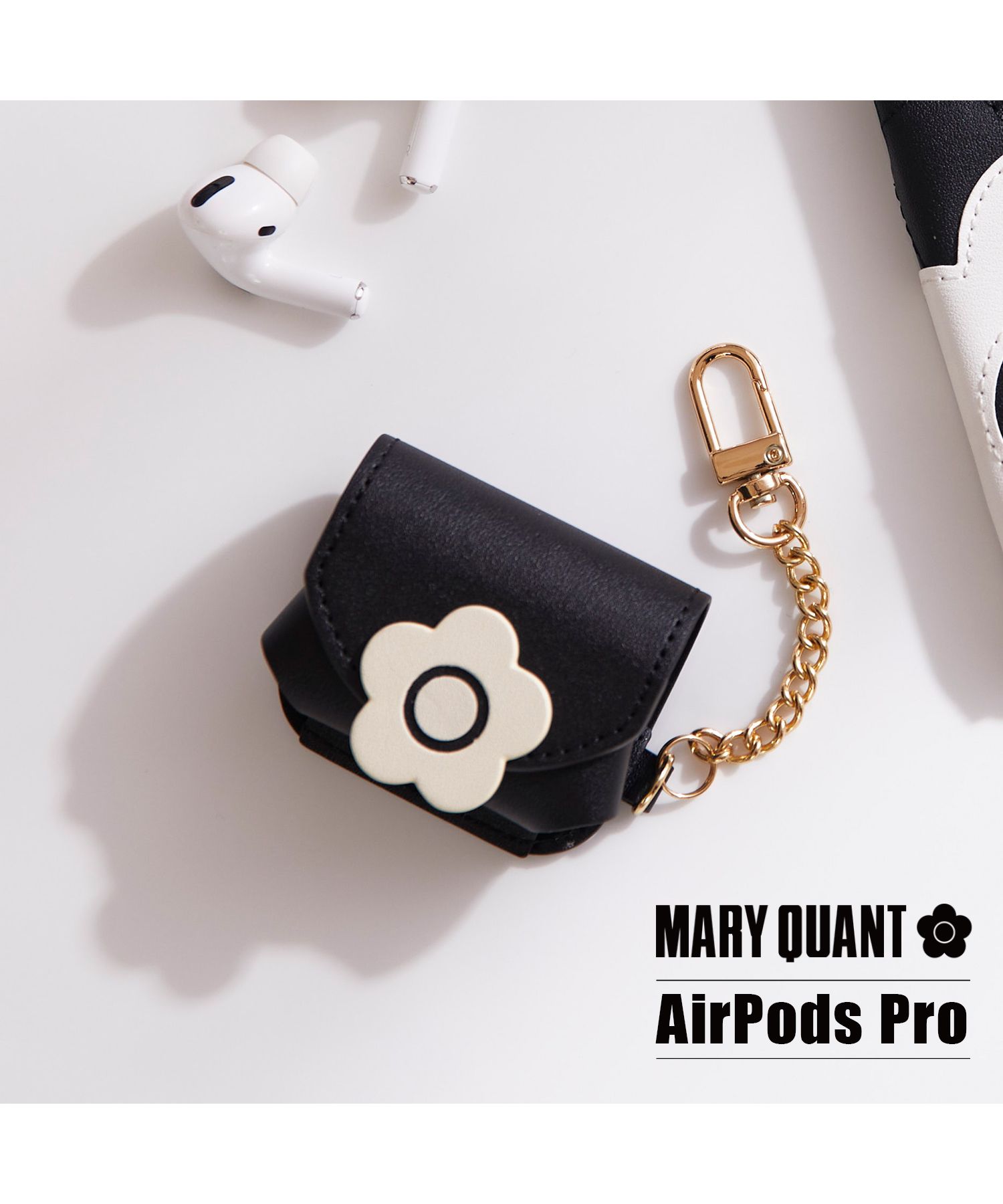 【MARY QUANT】マリークワント AirPods Proケース チャーム付 MARY QUANT マリークヮント エアーポッズプロ AirPods Proケース