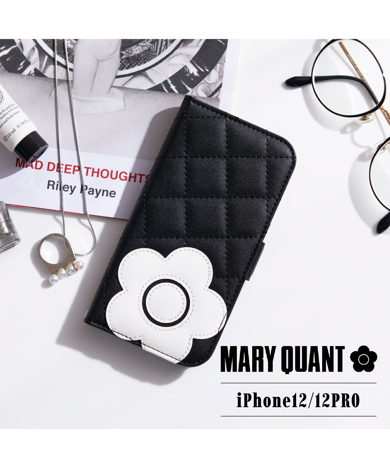 Amazon.co.jp: MARY QUANT マリークワント iPhone16 ケース 手帳