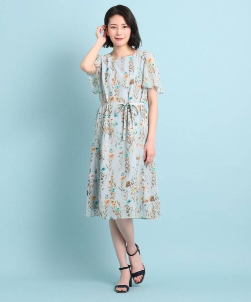 手洗い可 カラフルポピー プリントワンピース スーナウーナ Sunauna D Fashion