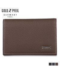 GOLD PFEIL/ゴールドファイル GOLD PFEIL ゴールドファイル GOLD PFEIL カードケース 名刺入れ 定期入れ メンズ 本革 CARD CASE ブラック ネ/504667570