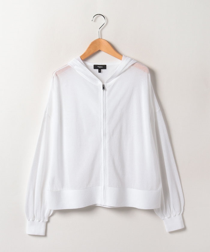 美品✨セオリー SHEER COTTON2 ZIP HOODIE ブルー S パーカー SHEER COTTON 2 ZIP UP HOO(504692354) | セオリー