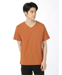 TAKA-Q/ダイヤジャガード Vネック 半袖 メンズ Tシャツ カットソー カジュアル インナー ビジネス ギフト プレゼント/504699567