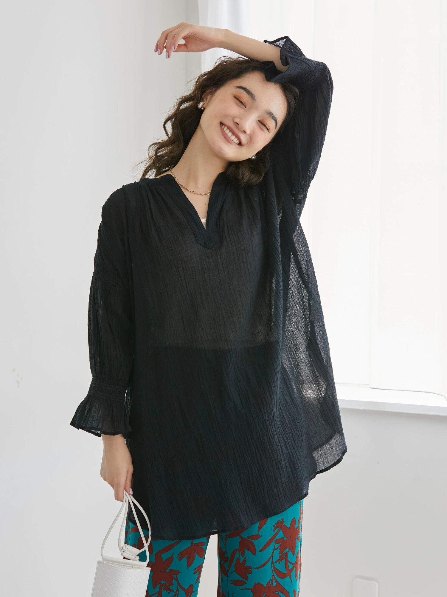 【極美品】AMERI アメリヴィンテージ　スキッパーチュニック Ameri VINTAGE - Ameri VINTAGE SKIPPER TUNIC TOPの通販 by m