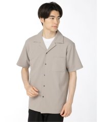 m.f.editorial/梨地ポンチ オープンカラー半袖カットシャツ/504701912