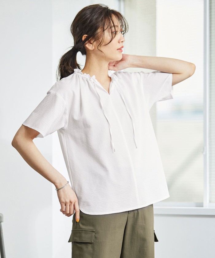 J.PRESS 抗菌防臭・吸水速乾　サッカージャージー フリル衿 カットソー 楽天市場】【SALE／40%OFF】【抗菌防臭・吸水速乾】サッカー