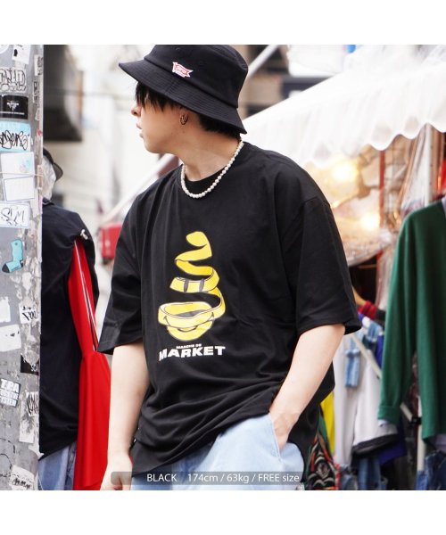 オーバーサイズ Tシャツ メンズ ビッグtシャツ レディース ビッグシルエット トップス 半袖 カットソー クルーネック ビッグt スマイル ニコちゃん 白 黒 ワンフォークロージング 1111clothing D Fashion
