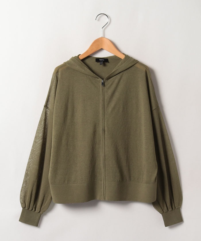 美品✨セオリー SHEER COTTON2 ZIP HOODIE ブルー S パーカー SHEER COTTON 2 ZIP UP HOO(504692354) | セオリー