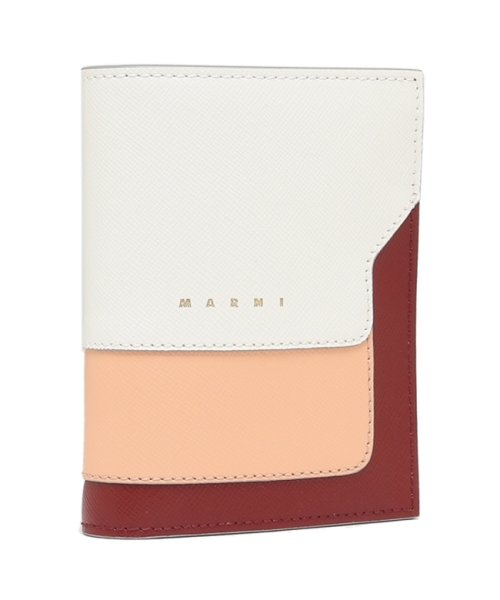セール マルニ 二つ折り財布 トランク バイフォールドウォレット ミニ財布 ホワイト マルチ メンズ レディース Marni Pfmoq14u13 Lv5 Z539 マルニ Marni D Fashion