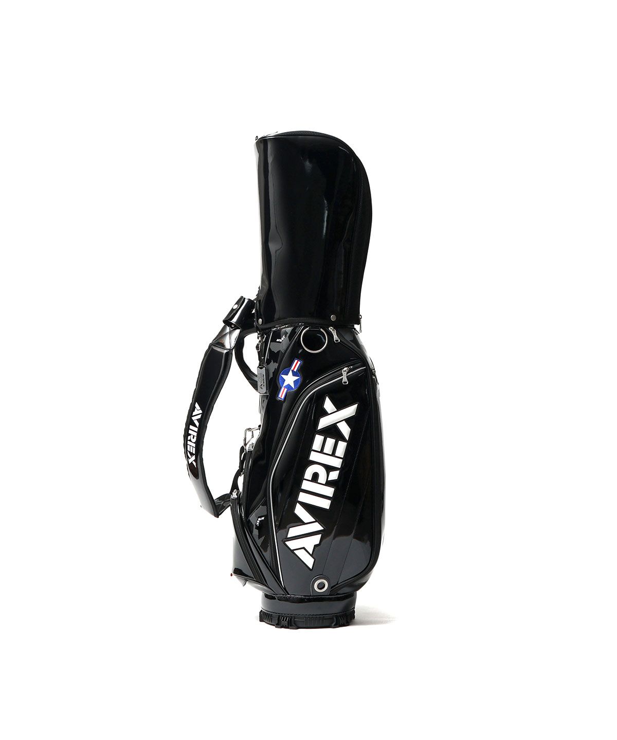 AVIREX ゴルフバッグ スタンド式 黒 アヴィレックス ゴルフ AVIREX GOLF アヴィレックスゴルフ