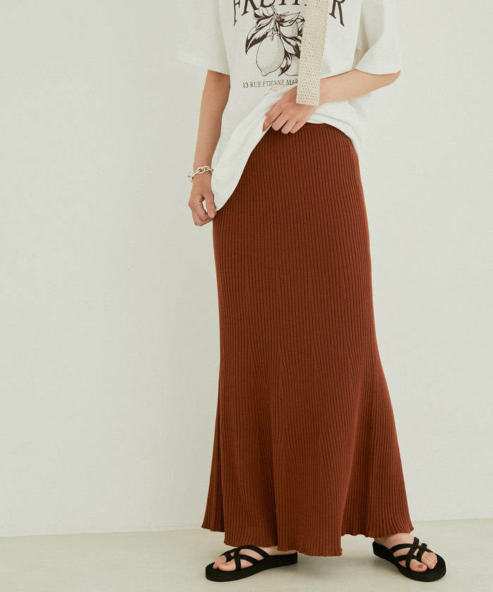 SALONadametrope☆リブニットマーメイドスカート 新品 セール 60%OFF】リブニットマーメイドスカート(504711589