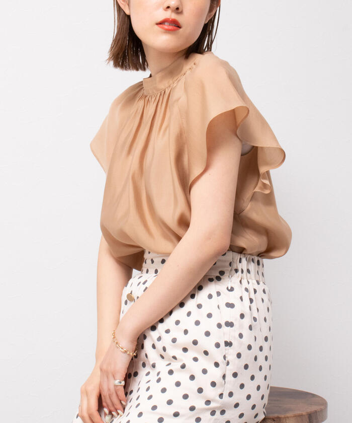 NOLLEY&#39;S - ☆新品☆ ノーリーズ　シアーローン2WAYハイネックブラウス 楽天市場】シアーローン2WAYハイネックブラウス／ノーリーズ