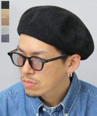 Besiquenti/ベーシックエンチ Basiquenti 麻混 サーモベレー リネン ベレー帽 メンズ 帽子 カジュアル シンプル 春 夏/504714609