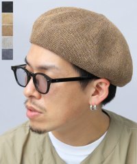 Besiquenti/ベーシックエンチ Basiquenti 麻混 サーモベレー リネン ベレー帽 メンズ 帽子 カジュアル シンプル 春 夏/504714609