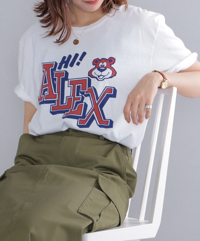 【別注】RUSSELLプリントTシャツ セール】【別注】＜RUSSELL ATHLETIC＞プリント リンガーTシャツ