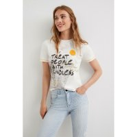 Desigual/Kindness マーガレットTシャツ/504451065