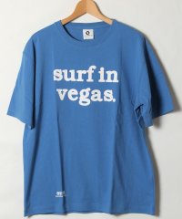 Q/【QUE　/ キュー】　USAコットン　surfin vegas ロゴ　SURF/サーフTEE　/504696570