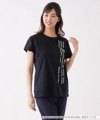 Leilian/ロゴ刺繍クルーネックTシャツ/504691848