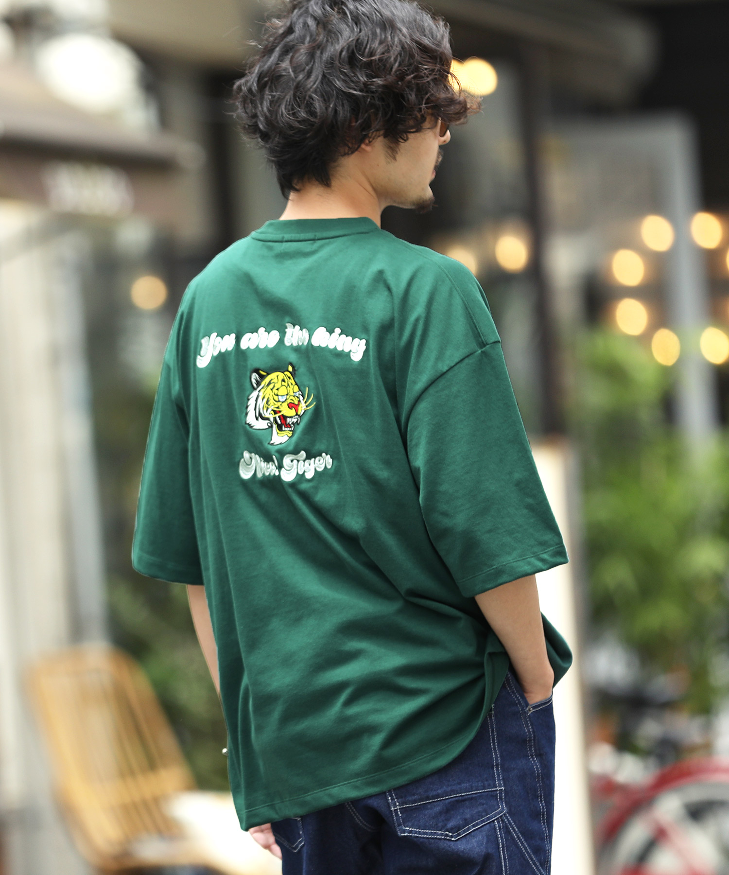 ジギーズショップ JIGGYS SHOP 天竺バック虎柄刺繍スーベニアT