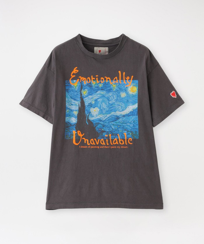 EMOTIONALLY UNAVAILABLE】MEN Tシャツ EU HEARTY NIGHT TEE EU－S22