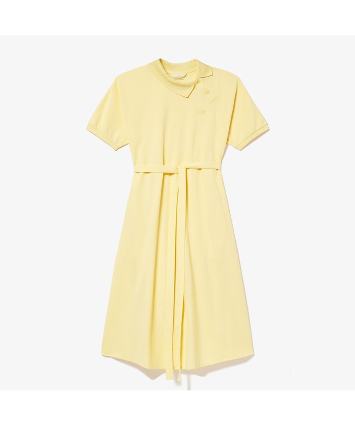 ◆美品◆LACOSTE ポロドレス ワンピース ベルト付き 36 斜めボタン ◇美品◇LACOSTE ポロドレス ワンピース ベルト付き 36 斜め