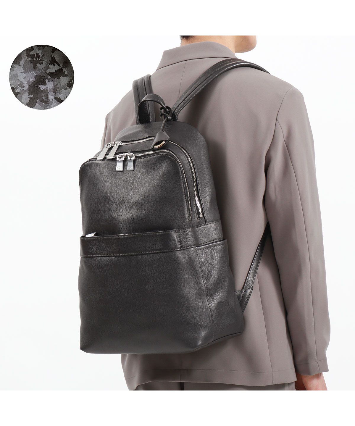 正規取扱店】アニアリ リュック aniary Shrink Leather Backpack ...