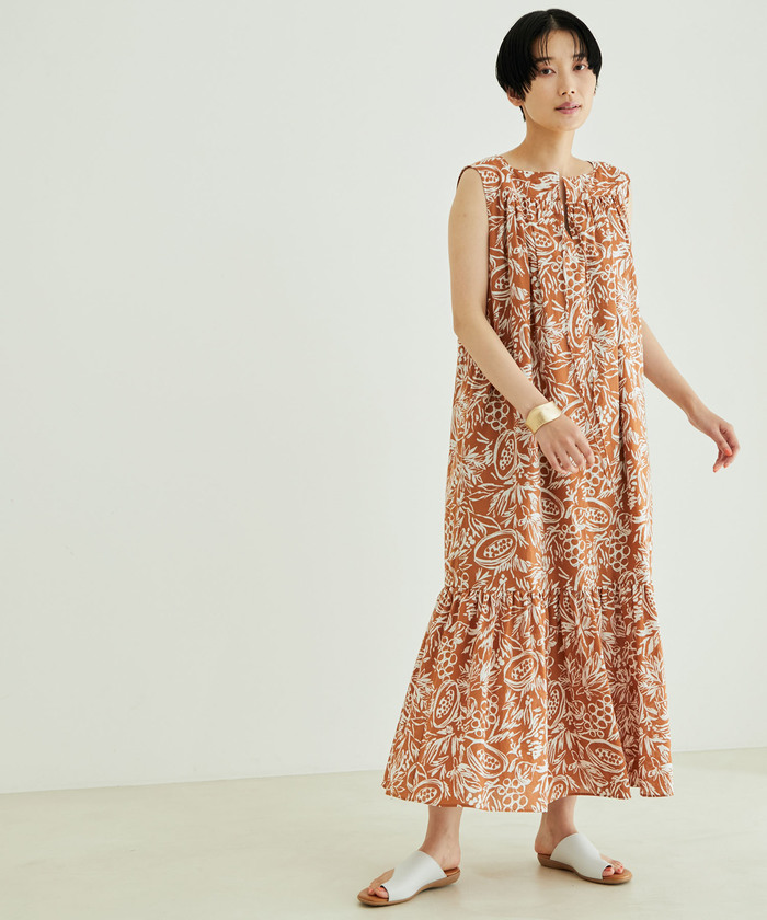 サロンアダムエロペ　　ノースリーブワンピース【GENTLE SILK】 楽天市場】[25SS]GENTLE SILKノースリーブワンピース