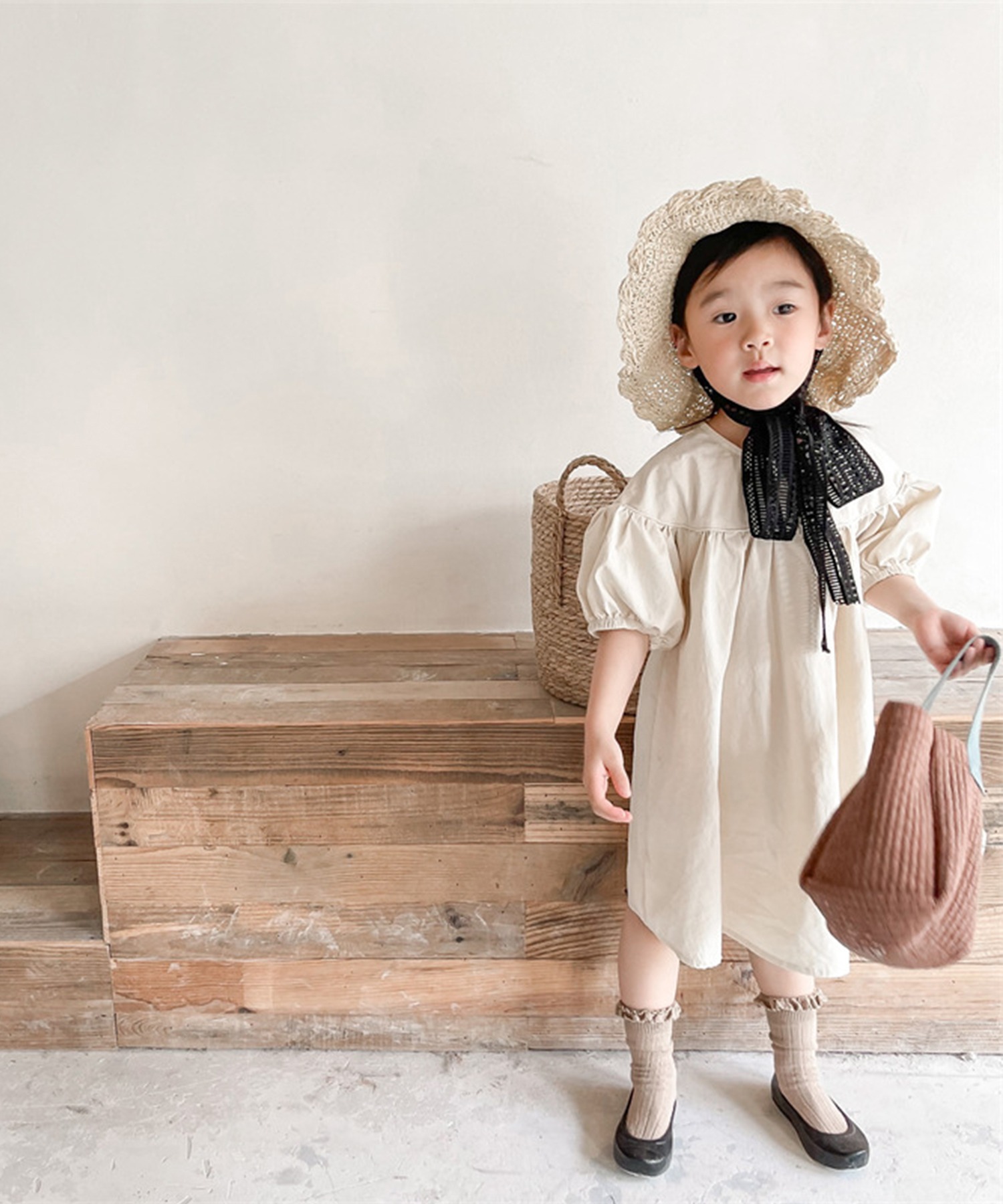 セール】アイモハ aimoha aimohaーKIDSー 韓国子供服 ギャザーA