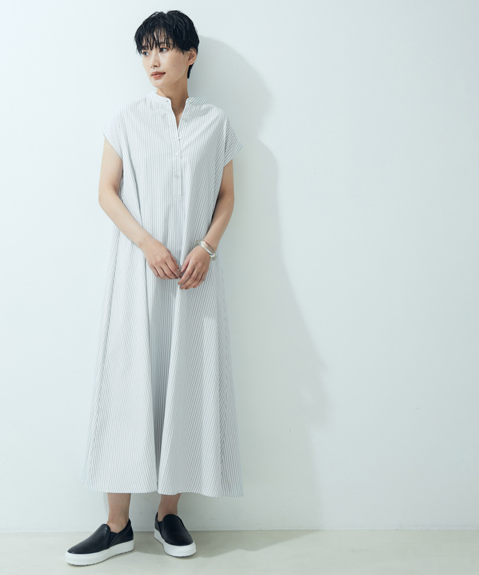 セール 50%OFF】【WEB限定】バンドカラーストライプフレンチ