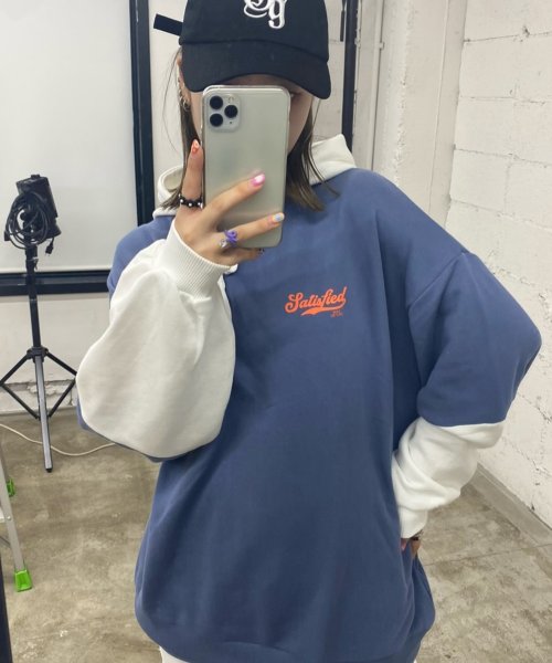 グラフィックロゴtシャツドッキングパーカー ウィゴー Wego D Fashion