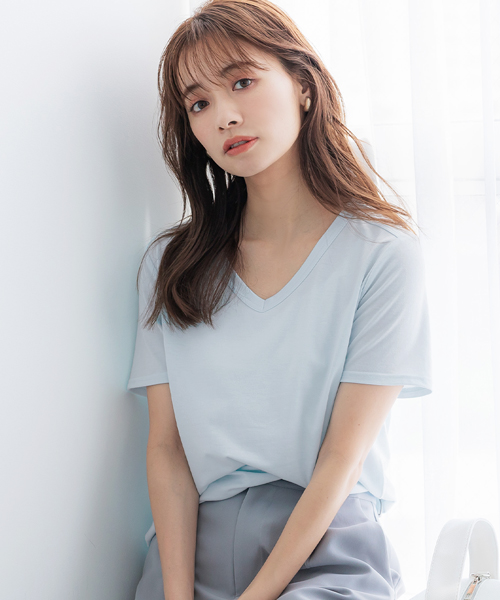 セール】とろみシアーVネックTシャツ(504672843) | コカ(coca