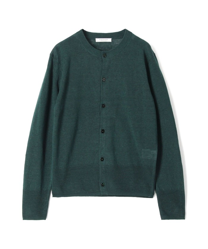 セール 30%OFF】プレーンリネン クルーネックカーディガン