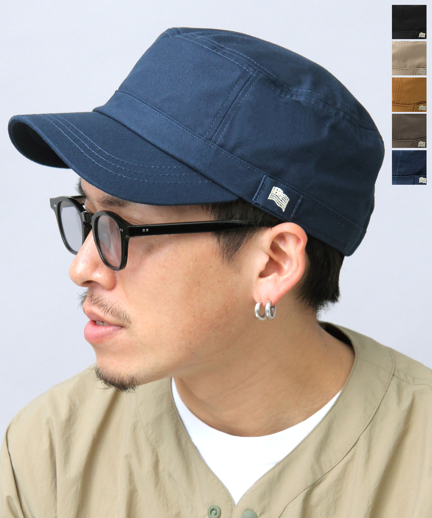 ベーシックエンチ Basiquenti アメリカン ワークキャップ 星条旗