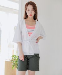 Lace Ladies/レースレディース Lace Ladies ラッシュガード付きボーダー柄セパレート水着4点セット/504750421