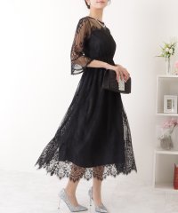 Lace Ladies/レースレディース Lace Ladies 七分袖レースワンピースドレス/504750426
