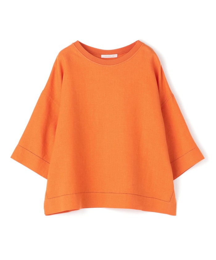 【GALERIE VIE】リブコンビフレンチリネン ワイドシャツ セール 30%OFF】リブコンビフレンチリネン ワイドプルオーバー
