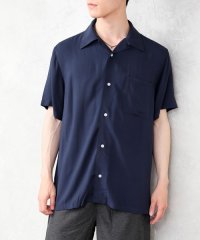 TopIsm/オープンシャツ メンズ シャツ 半袖 レーヨン100％ 開襟シャツ 無地 カジュアルシャツ/504074491