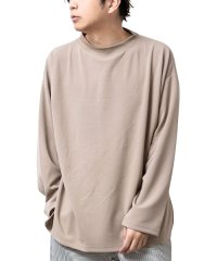  GENELESS/Tシャツ メンズ 長袖 無地 トップス ストレッチ ゆったり ビッグシルエット モックネック オーバーサイズ/504750906