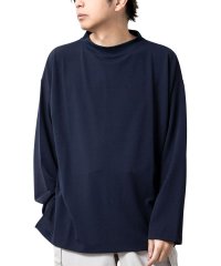  GENELESS/Tシャツ メンズ 長袖 無地 トップス ストレッチ ゆったり ビッグシルエット モックネック オーバーサイズ/504750906